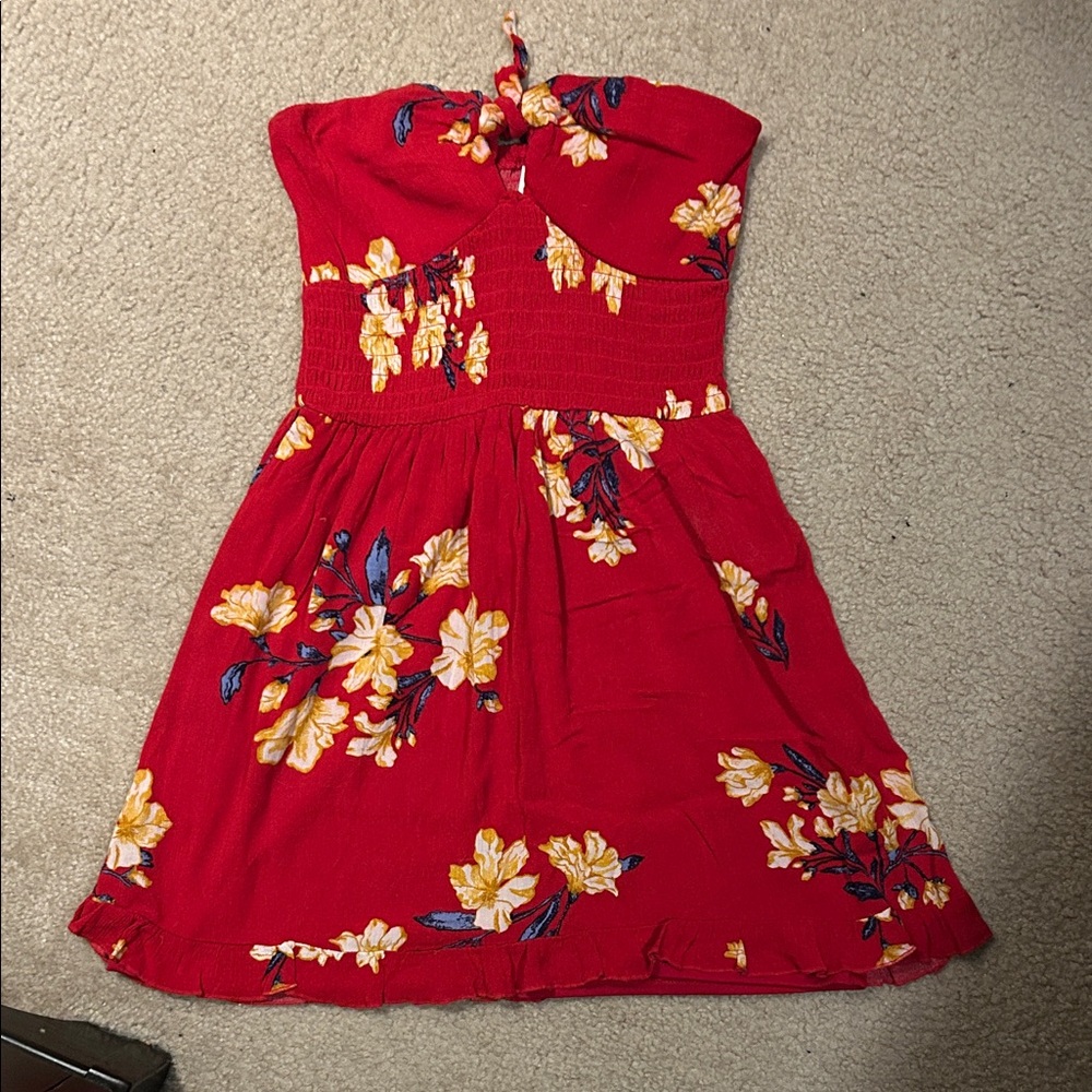 Xhilaration Red Floral Mini Dress
